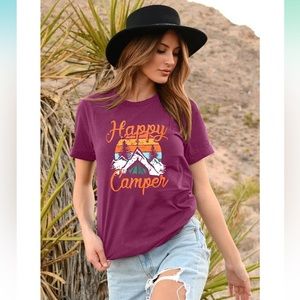 NWT•XL•HAPPY CAMPER TOP•NEW